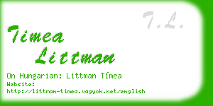 timea littman business card